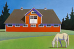 White Horse - Red Barn