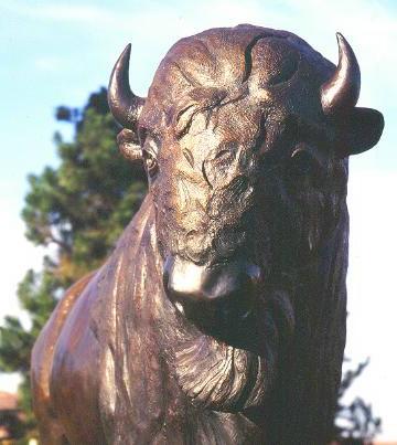 monumental bronze Bison sculpture