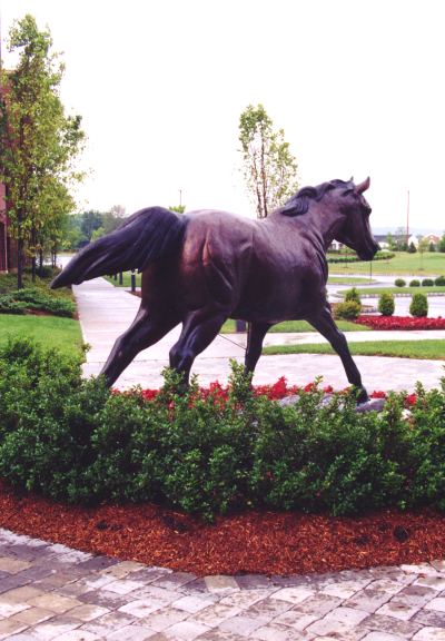 bronze equine monument