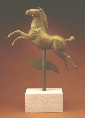 bronze sculpture of Trojan Horse